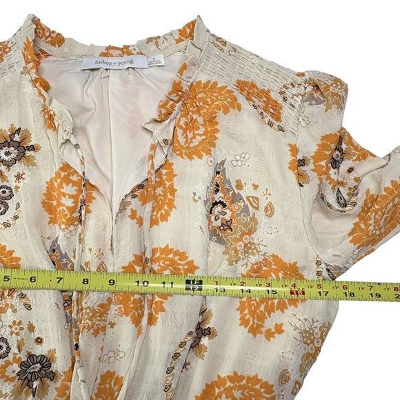 Anthropologie Bishop + Young Marmot Mini Dress Size S Paisley Smocked Waist - Picture 9 of 13